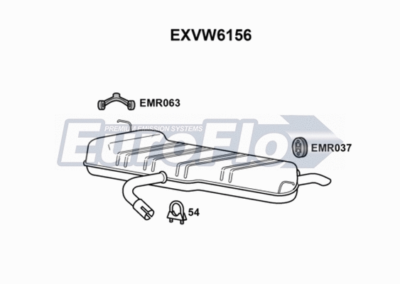 Rear Muffler (EXVW6156)