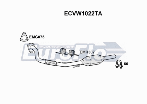 Catalytic Converter (ECVW1022TA)