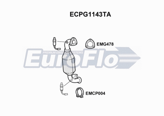 Catalytic Converter (ECPG1143TA)