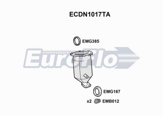 Catalytic Converter (ECDN1017TA)