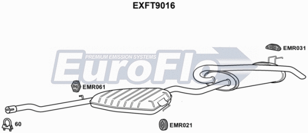 Centre/Rear Muffler (EXFT9016)