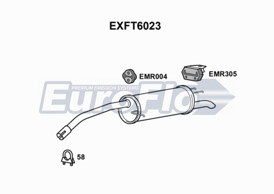 Rear Muffler (EXFT6023)
