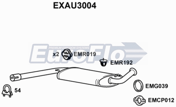 Centre Muffler (EXAU3004)