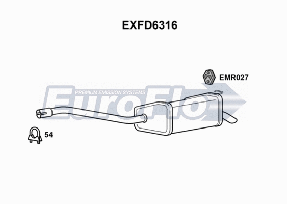 Rear Muffler (EXFD6316)