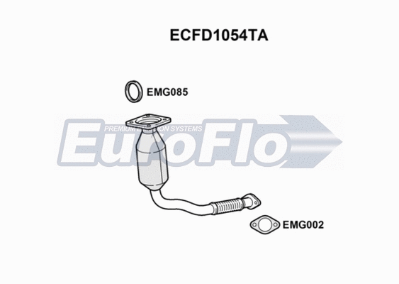 Catalytic Converter (ECFD1054TA)