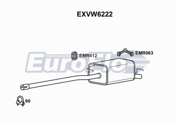 Rear Muffler (EXVW6222)
