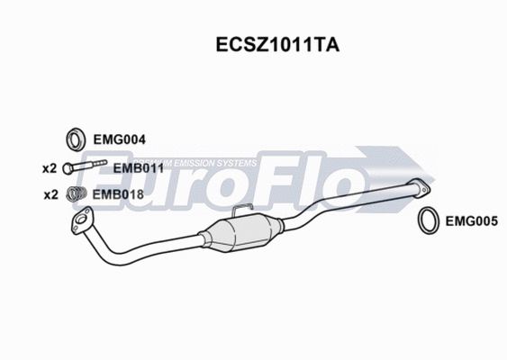 Catalytic Converter (ECSZ1011TA)