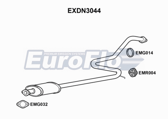 Centre Muffler (EXDN3044)