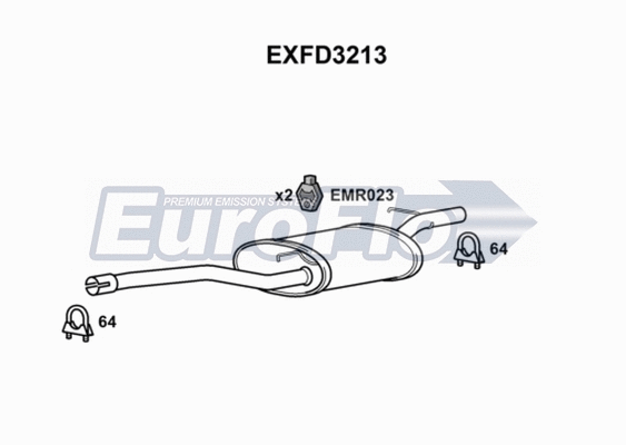 Centre Muffler (EXFD3213)