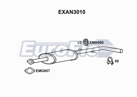 Centre Muffler (EXAN3010)