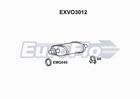 Centre Muffler (EXVO3012)