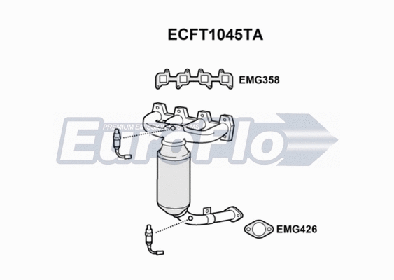 Catalytic Converter (ECFT1045TA)