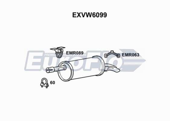 Rear Muffler (EXVW6099)