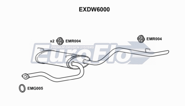 Rear Muffler (EXDW6000)