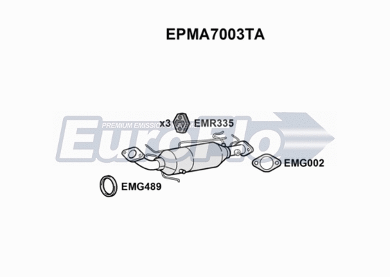 Soot/Particulate Filter, exhaust system (EPMA7003TA)