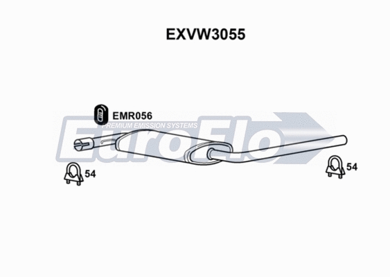 Centre Muffler (EXVW3055)