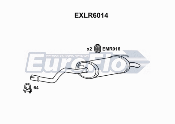 Rear Muffler (EXLR6014)