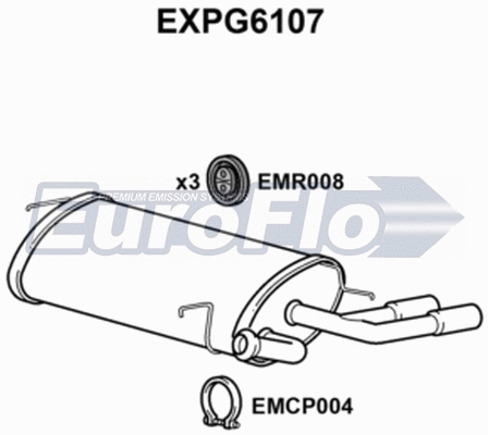 Rear Muffler (EXPG6107)