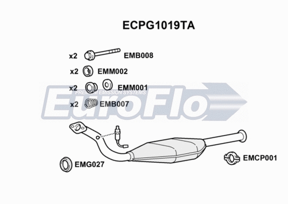 Catalytic Converter (ECPG1019TA)
