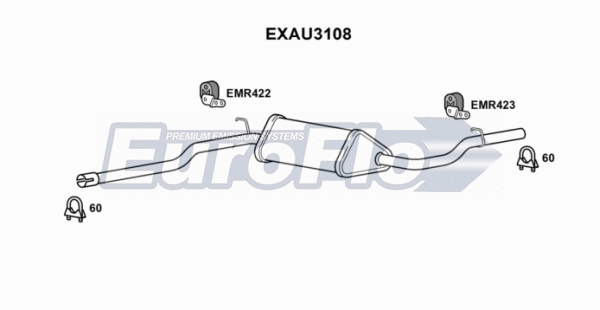 Centre Muffler (EXAU3108)