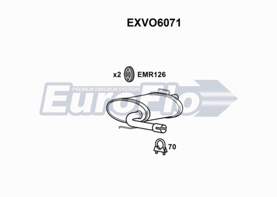 Rear Muffler (EXVO6071)