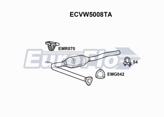 Catalytic Converter (ECVW5008TA)