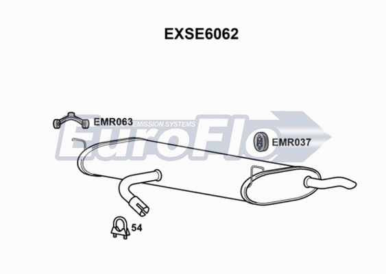 Rear Muffler (EXSE6062)