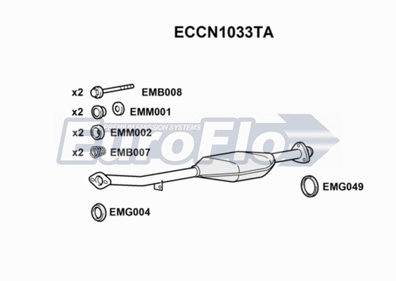 Catalytic Converter (ECCN1033TA)
