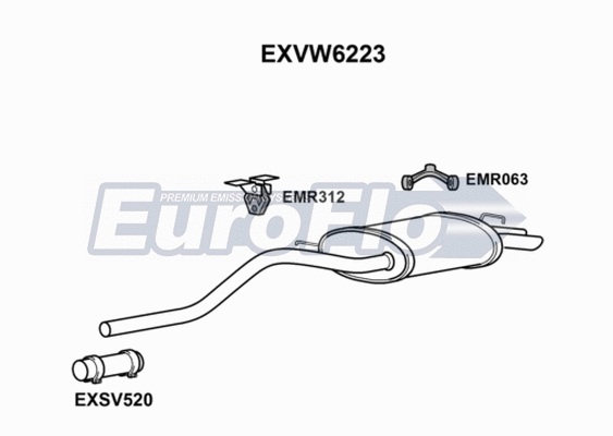 Rear Muffler (EXVW6223)