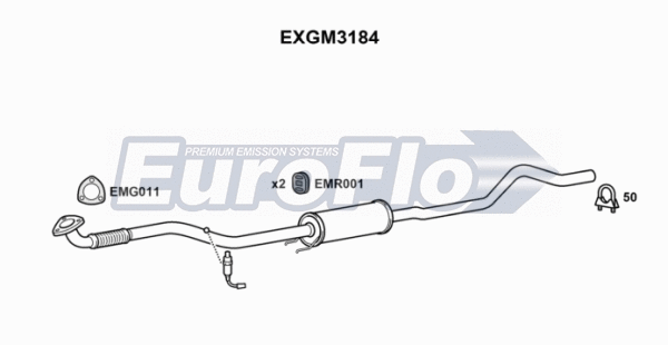 Centre Muffler (EXGM3184)
