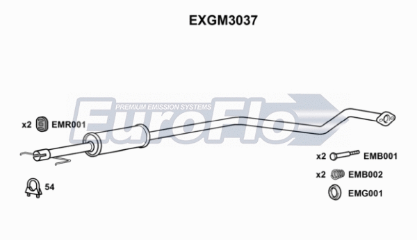Centre Muffler (EXGM3037)