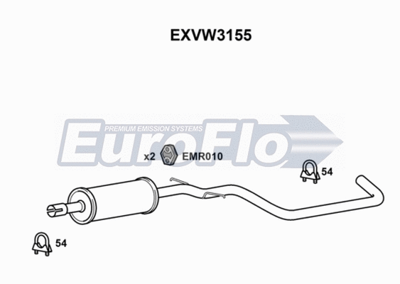 Centre Muffler (EXVW3155)
