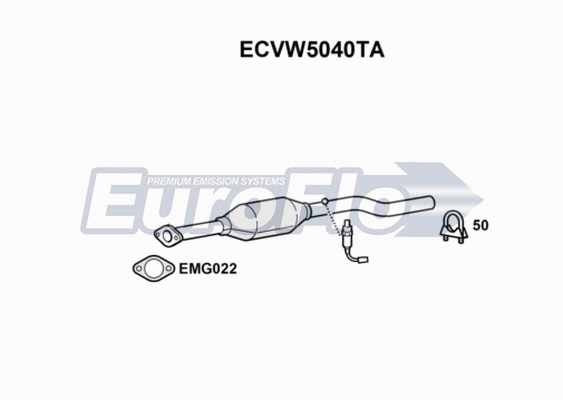 Catalytic Converter (ECVW5040TA)
