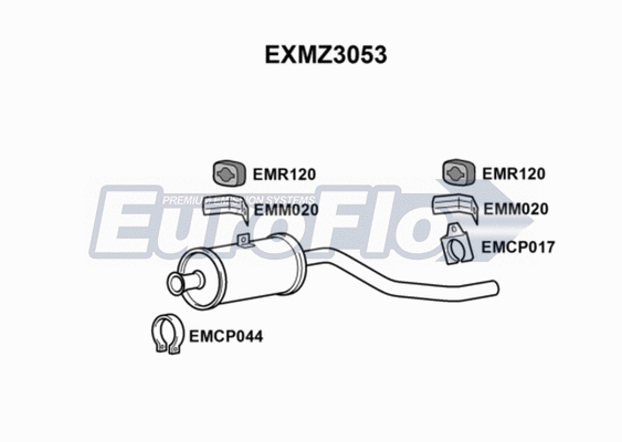 Centre Muffler (EXMZ3053)