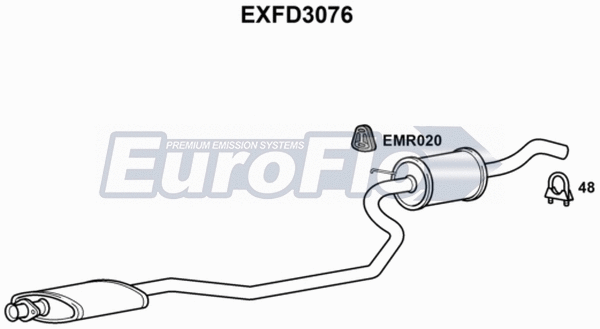 Centre Muffler (EXFD3076)