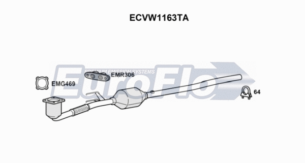 Catalytic Converter (ECVW1163TA)
