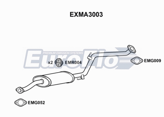 Centre Muffler (EXMA3003)