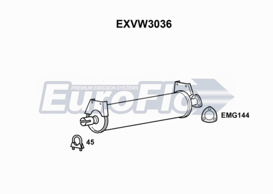 Centre Muffler (EXVW3036)