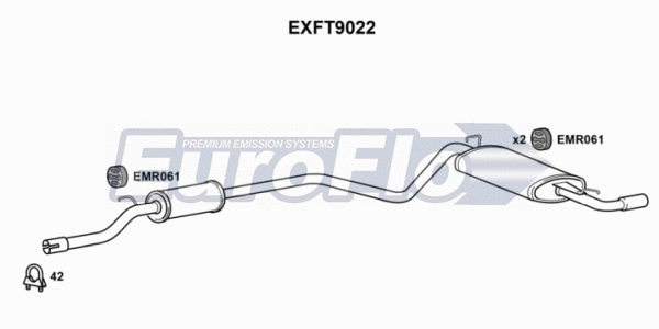 Centre/Rear Muffler (EXFT9022)