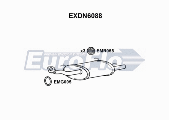 Rear Muffler (EXDN6088)