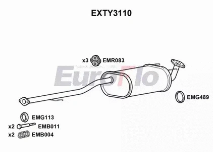 Centre Muffler (EXTY3110)