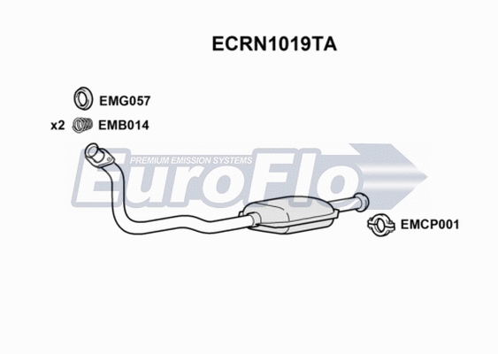 Catalytic Converter (ECRN1019TA)