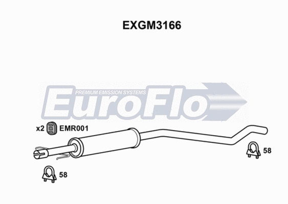 Centre Muffler (EXGM3166)