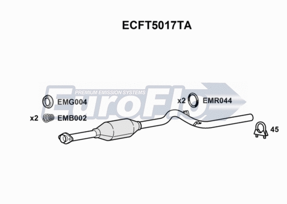 Catalytic Converter (ECFT5017TA)