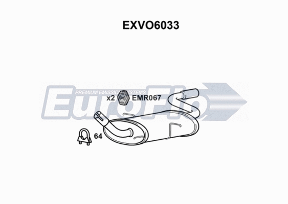 Rear Muffler (EXVO6033)