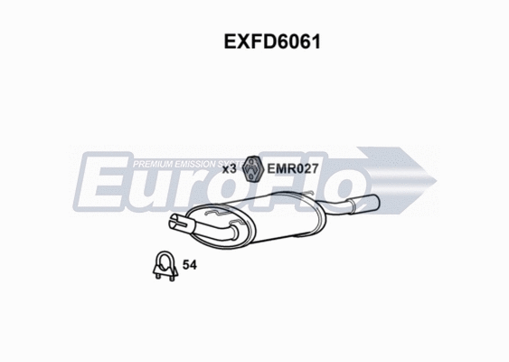 Rear Muffler (EXFD6061)