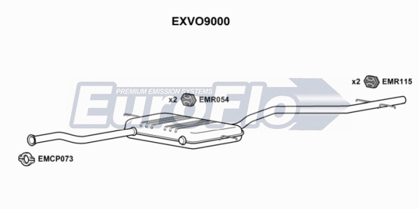 Centre/Rear Muffler (EXVO9000)