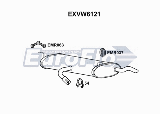 Rear Muffler (EXVW6121)