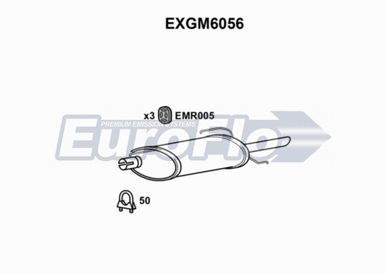 Rear Muffler (EXGM6056)