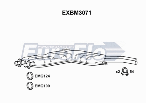 Centre Muffler (EXBM3071)